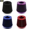 Intake Air Filter Cone 76mm 3" Universal High Flow Racing Performance Tapered Jdm Car Airfilter Non-woven Fabric Black Purp