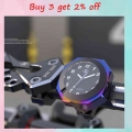 Universal Aluminum Alloy 4 Color Motorcycle Luminous Handlebar Mount Clock Waterproof Watch Thermometer CNC Chrome Moto Accesso|