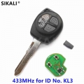 2 Buttons Car Remote Key For Kl3 Id No. Swift Sx4 Alto Vitara Ignis Jimny 433.9mhz With Id46 Chip For Suzuki - Car Key - Officem