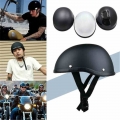 Motorcycle Helmet For Harley Vintage Half Face Helmet For Mtb Bike Cruiser Scooter Matte Black Helmets Accessories Casco Moto|He