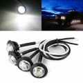 4pcs 12V 1W 80LM White Car Truck Trailer Round LED Bullet Button Side Marker Light Lamp PC Lens Auto Trailer LED Lights|Truck Li