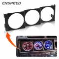 52mm 3 Hole Single Din Radio Slot Pod Triple Gauge Meter Panel Iron Mount Black - Gauge Trim - ebikpro.com