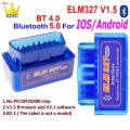 Bluetooth mini ELM 327 V1.5 OBD Scanner For ios Android OBD2 ELM327 Mini ELM327 Bluetooth OBD2 Scanner ELM327 OBD2 Code Reader|C