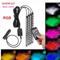 12V Car RGB Lights Ambient Lamp 24/36/48 Beads LED Strips Interior Seat Foot Decorative Lighting Caravan Automotive Accessories|