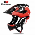 WEST BIKING Children Bike Bicycle Helmet Full Covered 2 in 1 Kids Bike Safety Helmet Scooter Cycling Sports Protective 52 56CM|B