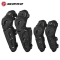 4pcs Motorcycle Elbow Knee Pads Protective Equipment Men Protector Antifall Racing Motorcross Gear Leg Protection Female K26H26