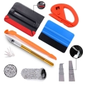 Car Accessories Kit Carbon Fiber Squeegee Vinyl Wrap Tools Auto Film Stickers Scrapers Window Tint Installation Set|Scraper| -