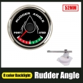 52mm Boat Marine Rudder Angle Indicator 0 190 ohm With Rudder Angle Sensor 8 color backlight 12V/24V|Speedometers| - Officemat