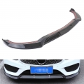 3pcs Carbon Fiber Abs Car Front Bumper Spoiler Lip Splitter Trim For Benz C-class W205 C180 C250 C300 C400 2015 2016 2017 2018 -