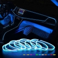 Car Interior EL Wire Ambient LED Flexible Atmosphere Neno Tube Soft Lamp Lighting Strip Rope Tape Light Only Wire No Driver|Deco