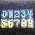 Racing Numbers Sticker Motorcycle Scooter Refit Decorative Reflective Decals Car Body Glass Laser Rainbow Styling Stickers|Decal