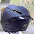 Full Face Motorcycle Helmet 70th Anniversary Black Gold Fiber Glass Motorcycle Racing Helmet with Big Tail Spoiler| | - Office