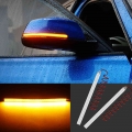 2pcs Universal Car Rearview Mirror Indicator Lamp Streamer Strip Flowing Turn Signal Lights Motorcycle Flowing Led Light Amber -