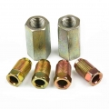 6pcs Brake Pipe 2 Qty 2 Way Female Brake Pipe Connector With 4 M10 10mm Male Brake Nuts Short 3/16 " Union 10mm X 1mm - Bra