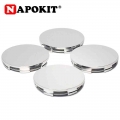 4pcs/lot 60mm Silver Chrome Plastic Flat Surface Car Wheel Center Hub Caps Cover Auto Rim Tire Hubcap - Wheel Center Caps - Offi