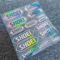 1 Set Of Reflective Motorcycle Stickers Decorative Fuel Tank Motor Side Car Damping Stickers Logo Pad Fairing Racing SHOEI Shoei