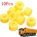 10pcs Automobile Shock Absorber Bush 10mm Inner Dia Yellow Rubber Shock Absorber Bushings Part For Auto Car Accessories Sets - S