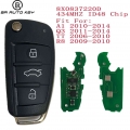 3button 315mhz 434mhz Id48 Proximity Flip Remote Control Key For Audi A1 Q3 2012-2016 8x0 837 220 8x0837220d 8x0837220c - Car Ke