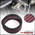 Motorcycle Red Air Filter Intake Air Cleaner High Flow For Harley S&S Super E and G Carb Carburetors With Teardrop Air Clean