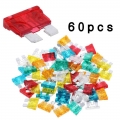 60pcs Car Fuse 5A 10A 15A 20A 25A 30A Standard Car Fuses Set Auto Blade Fuse Safety Plate Automotive kit Car accessories| | -