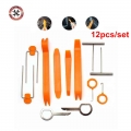 12 Pcs/set Plastic Car Radio Door Clip Panel Trim Dash Audio Removal Pry Tool Repairing With Car Automotive Extra Long Hook - Di