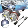 2pcs 45w White Angle Eyes Led Marker Halo Ring Light Bulb For Bmw E39 E53 E60 E61 Super Bright Led Energy Save - Car Headlight B