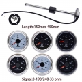 52mm Fuel Level Gauge 0 190ohm 240 33ohm Meter For Yacht Marine Boat Car Water Level Gauge Sensor Sender Unit 9 32V Accessories|