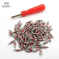 100pcs Car Truck Zinc Alloy Tire Tyre Valve Stem Core Part Replacement Tyre Zinc Alloy Valve Stem Core Part Valve Core Wrench -