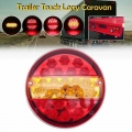 12V 24V Universial 20 led Car Tail Trailer Van Lights Truck caravana Taillight Rear Brake Stop Indicator Turn Signal Lamp Round|