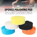 5pcs/set Car Waxing Buffing Sponge Pad 3/4/5/6/7 Inch Auto Care Repair Tools Hexagonal Sponge Wave Point Diamond Polishing Pad|P