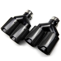 1 Pair Dual Muffler Tips Universal M Performance Carbon Fiber Exhaust Tips End Pipes For Bmw Series - Mufflers - ebikpro.co