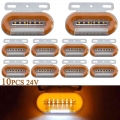 Truck Clearance Lights 24V LED Trailer Side Marker Lights Turn Signal Lamp Red White Amber Lorry Tractor Tail Light|Signal Lamp|