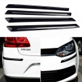 44.7 X 3.1CM 4pcs Car Bumper Protector Silane Guard Strip Chrome Sticker Front Rear Bumper Protector Rubber Black Universal|Styl