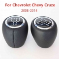 5/6 Speed PU Leather Gear Shift Knob for Chevrolet Chevy Cruze 2008 2009 2010 2011 2012 2013 2014 Car Handball Cover Accessories