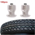 Car Tires Studs Screw Snow Spikes Wheel Tyres Snow Chains Studs For Shoes Atv Car Motorcycle Tires 100pcs Winter Wheel Lugs - Wh