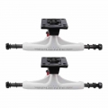 NEW PUENTE 2Pcs 5 Inch Aluminum Trucks Skateboard Drift Board Bracket Fish Board Long Board Steering Bracket (White)|Skate Board