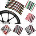 8PCS/Lot 3D Gel Motorcycle Wheel Hub Rim Strip Decal Car Sticker For 16 17 18 21 inch Wheel For Honda Suzuki Vespa Benelli|Decal