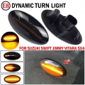 2pcs Dynamic LED Side Marker Turn Signal Lights Indicator Amber Repeater Car Lights For Suzuki Swift Jimmy Vitara SX4|Signal Lam