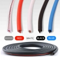 5m Car Door Edge Rubber Scratch Protector Strips Car Styling Mouldings Protection Side Doors Moldings Adhesive Scratch Protector