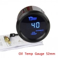 Oil Temp GAUGE 52mm Oil Temp Gauge Blue LED 40~150 Centigrade Temperature Car Meter Black Shell 12V Digital Display mroil|Water