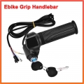 24/36/48/60/72v Led Digital Meter Electric Bike Scooter Throttle Grip Handlebar With Power Switch Led Display Bicycleaccessories