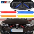 2x Front Grille Trim Strips Cover Frame Stickers For Bmw E60 E61 F20 F10 F30 X3 F25 G01 G30 G20 F11 1 2 3 5 Series M Accessories