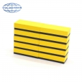 Ceramic Coating Sponge with Yellow EVA Handle 10pcs 8*4*2cm Nano Wax Applicator Pad for Car Care Auto Cleaning Detailing Waxing|