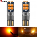 2pcs T10 W5W Super Bright Car Interior Reading Dome Light Marker Lamp 168 194 LED Auto Wedge Parking Bulbs Orange|S