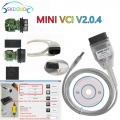 MINI VCI V2.0.4 Firmware Upgraded V15.00.028 for Toyota Dual K+CAN Interface J2535 MINI VCI V2.0.4 ECU Reprogramming Techstream|