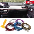 5M Car Interior Dashboard Decoration Insert Strip Moulding Door Gap Outlet Steering Seal Flexible Decorative Trim Accessories|In