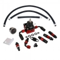 OSIAS Black&Red Adjustable Fuel Pressure Regulator Kit AN 6 Fitting End 160 Psi|Oil Pressure Regulator| - ebikpro.com