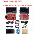 Online Kess V5.017 Obd2 Manager Tuning Kit Eu Red Kess 2.80 Ktag V7.020 4 Led Bdm Frame 22pcs Adapters K-tag 2.25 Ecu Programmer