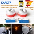 CARCTR V16 Emergency Light Homologated DGT Approved Spain Traffic Safty Light Rechargeable Magnetic Switch Strobe Signal Lamp|Si