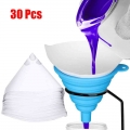 Paint Filter Paper Purifying Straining Cup Funnel Disposable 100 Mesh Paint Filte Mesh Conical Nylon Micron Paper 10/20/30Pcs| |